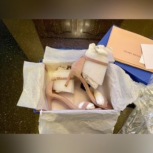 Stuart Weitzman Nunaked Straight Sandals in Nude color